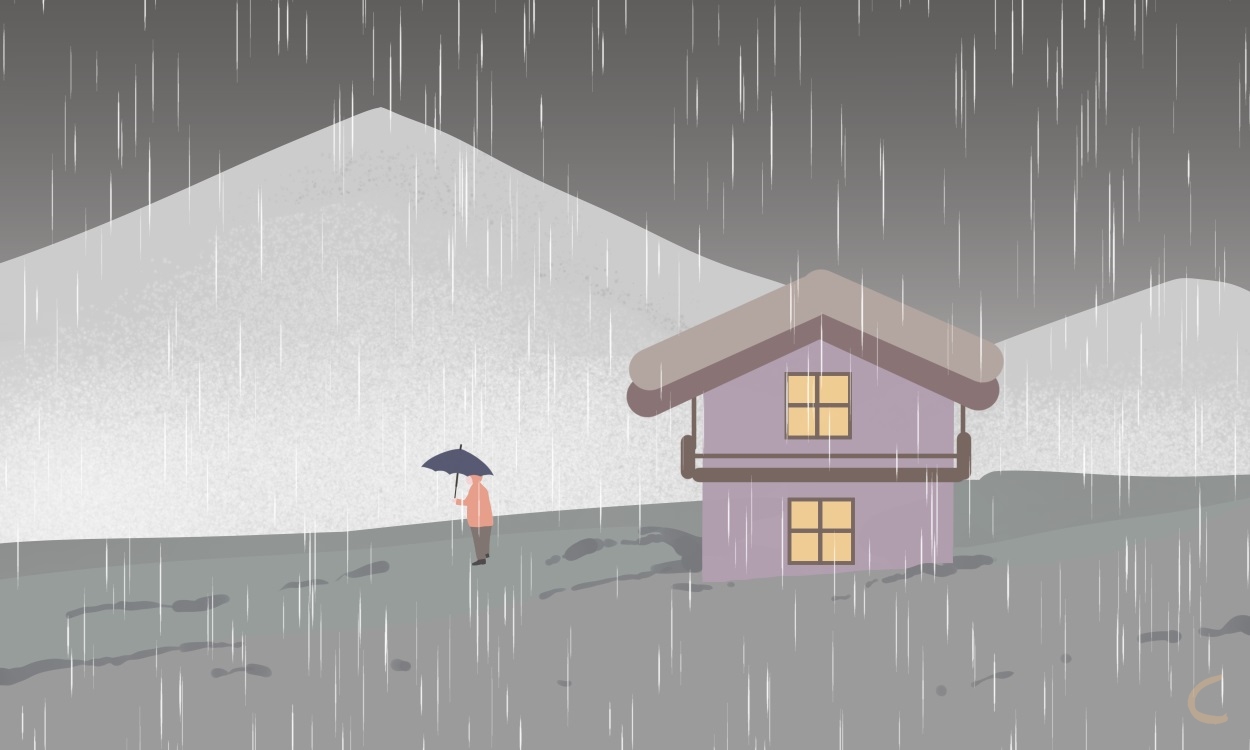 下雨文案短句干净